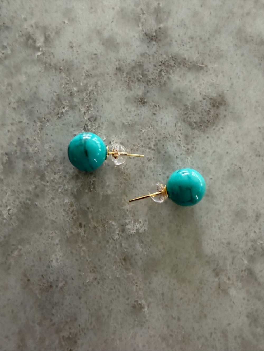 Turquoise 10mm Ball Stud Earrings